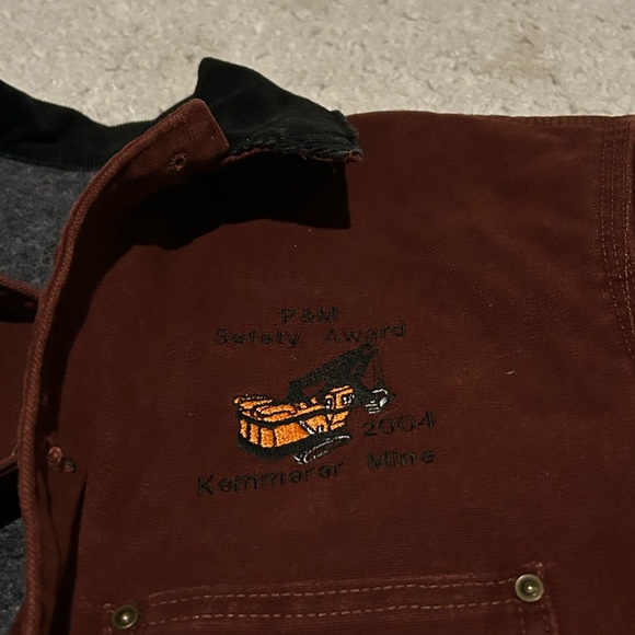 Carhartt chore coat blanket lined size medium CO2 CLY burgundy vintage - Picture 5 of 9